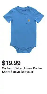 Mark's Carhartt Baby Unisex Pocket Short Sleeve Bodysuit offer