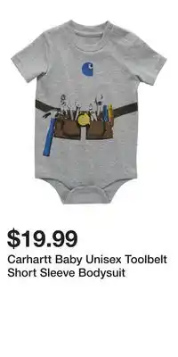 Mark's Carhartt Baby Unisex Toolbelt Short Sleeve Bodysuit offer