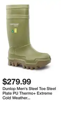 Mark's Dunlop Men's Steel Toe Steel Plate PU Thermo+ Extreme Cold Weather Work Boots - Olive offer