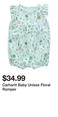 Mark's Carhartt Baby Unisex Floral Romper offer