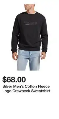 Mark's Silver Men's Cotton Fleece Logo Crewneck Sweatshirt offer