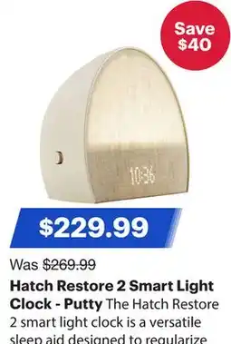 Best Buy Hatch Restore 2 Smart Light Clock - Putty offer