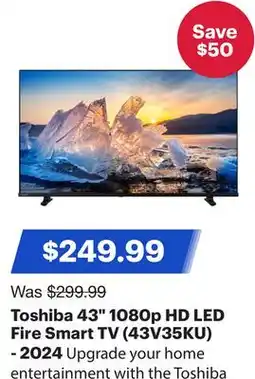 Best Buy Toshiba 43 1080p HD LED Fire Smart TV (43V35KU) - 2024 offer