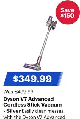 Best Buy Dyson V7 Advanced Cordless Stick Vacuum - Silver offer