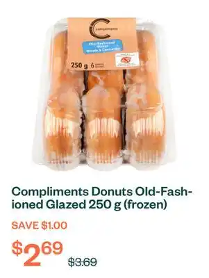 Voilà Compliments Donuts Old-Fashioned Glazed 250 g (frozen) offer