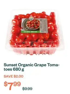 Voilà Sunset Organic Grape Tomatoes 680 g offer