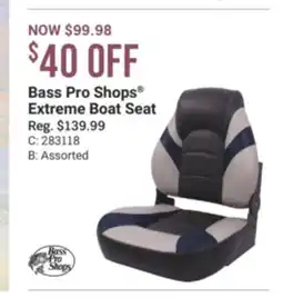 Cabela's Bass Pro Shops Extreme Boat Seat offer