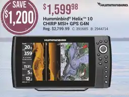 Cabela's Humminbird Helix 10 CHIRP MSI + GPS G4N offer