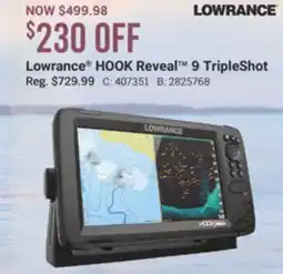 Cabela's Lowrance HOOK Reveal 9 TripleShot offer