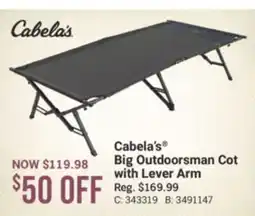 Cabela's Cabela's Big Outdoorsman Cot with Lever Arm offer