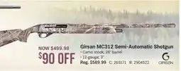 Cabela's Girsan MC312 Semi-Automatic Shotgun offer