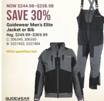 Cabela's Guidewear Men's Elite Jacket or Bib offer