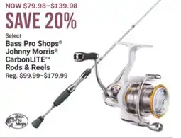 Cabela's Bass Pro Shops Johnny Morris CarbonLITE Rods & Reels offer