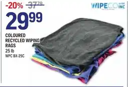 NAPA Auto Parts COLOURED RECYCLED WIPING RAGS offer