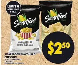 Loblaws SMARTFOOD FLAVOURED POPCORN, 150-200G offer