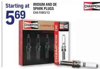 NAPA Auto Parts IRIDIUM AND OE SPARK PLUGS offer