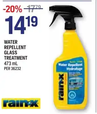 NAPA Auto Parts Water Repellent Glass Treatment offer