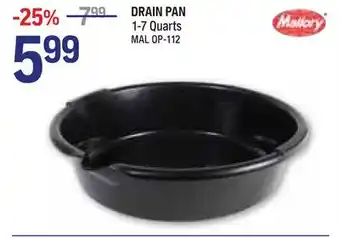 NAPA Auto Parts Drain Pan offer