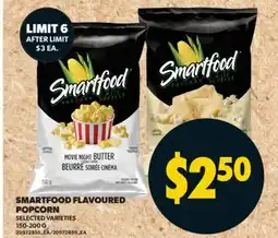 Real Canadian Superstore SMARTFOOD FLAVOURED POPCORN, 150-200 G offer