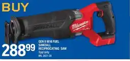 NAPA Auto Parts GEN II M18 FUEL Sawzall Reciprocating Saw offer