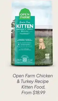 Petvalu Open Farm Chicken  & Turkey Recipe Kitten Food offer