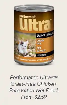 Petvalu Performatrin Ultra /MD Grain-Free Chicken  Pate Kitten Wet Food offer