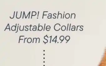 Petvalu JUMP! Fashion  Adjustable Collars offer