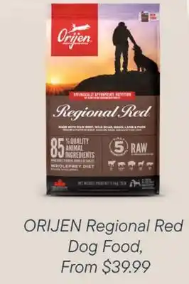 Petvalu ORIJEN Regional Red Dog Food offer