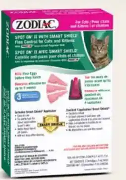 Petvalu Zodiac Spot On II With Smart  Shield Flea Control For Cats & Kittens offer