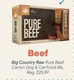 Petvalu Big Country Raw Pure Beef Carton Dog & Cat Food offer