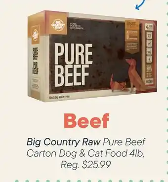 Petvalu Big Country Raw Pure Beef Carton Dog & Cat Food offer