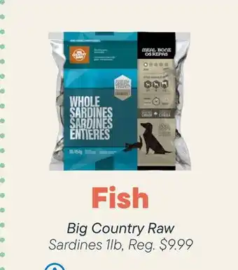 Petvalu Fish Big Country Raw Sardines offer