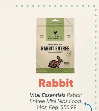 Petvalu Vital Essentials Rabbit Entree Mini Nibs Food offer