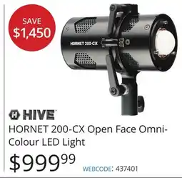 Vistek HORNET 200-CX Open Face Omni-Colour LED Light offer