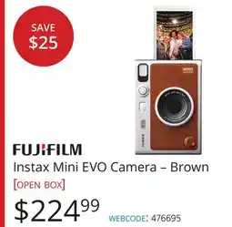 Vistek Fujifilm Instax Mini EVO Camera – Brown [open box] offer