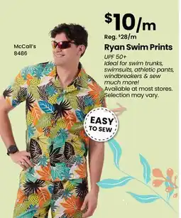 Fabricland Ryan Swim Prints offer