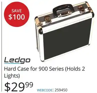 Vistek Ledgo Hard Case for 900 Series (Holds 2 Lights) offer