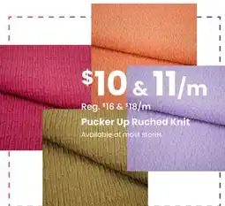 Fabricland Pucker Up Ruched Knit offer