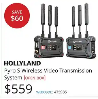 Vistek Pyro S Wireless Video Transmission System [open box] offer