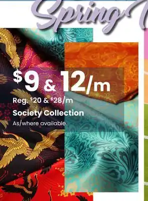 Fabricland Society Collection offer