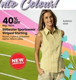 Fabricland Stillwater Sportswear Striped Shirting offer