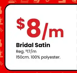 Fabricland Bridal Satin offer