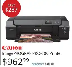 Vistek Canon ImagePROGRAF PRO-300 Printer offer