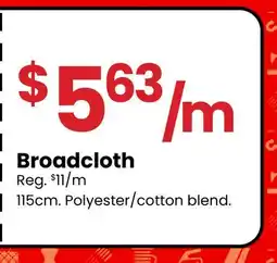 Fabricland Broadcloth offer