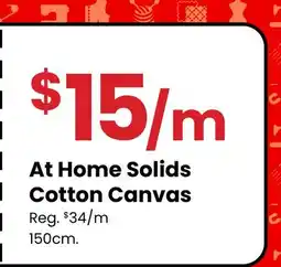 Fabricland Home Solids Cotton Canvas offer