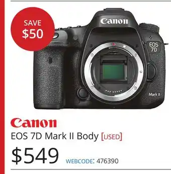 Vistek Canon EOS 7D Mark II Body offer