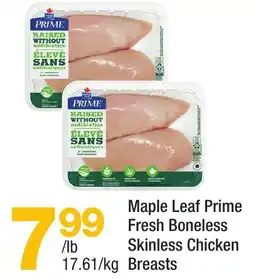 Highland Farms Maple Leaf Prime Fresh Boneless Skinless Chicken Breasts offer