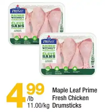 Highland Farms Maple Leaf Prime Fresh Chicken Drumsticks offer