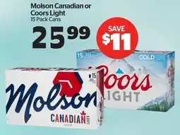 Calgary Co-op Molson Canadian or Coors Light offer