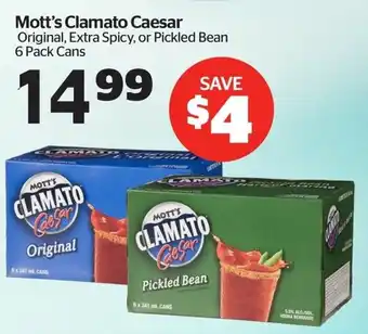 Calgary Co-op Mott's Clamato Caesar Original, Extra Spicy, or Pickled Bean offer